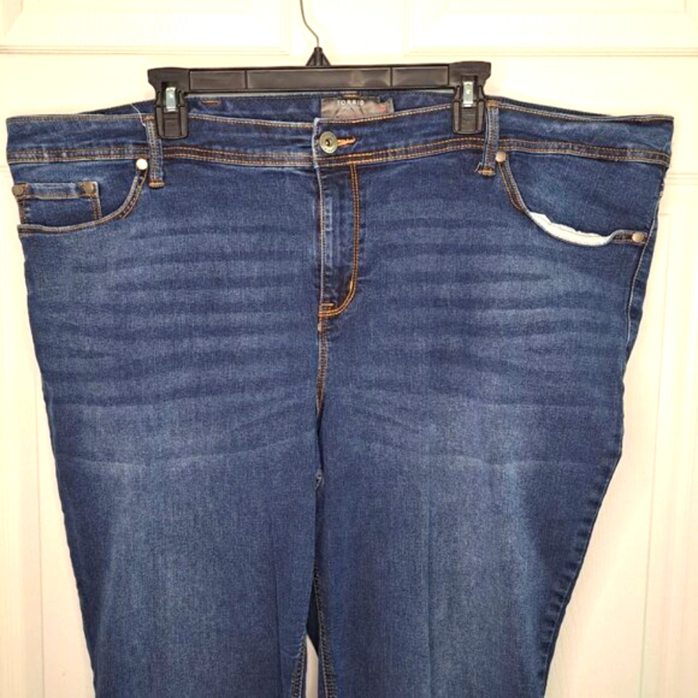 Torrid Luxe Slim Boot Dark Wash Jeans Plus Size 26 - Picture 4 of 10
